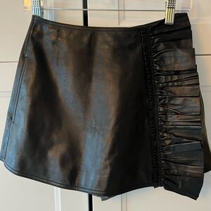 Valentino Leather skort